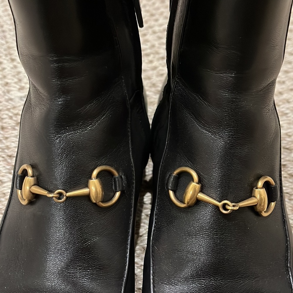 GUCCI leather Horsebit ankle boots 37 - Picture 6 of 7
